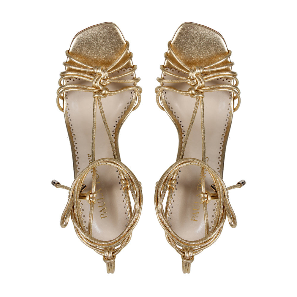 Blanca Gold Sandal - Paula Torres Shoes 