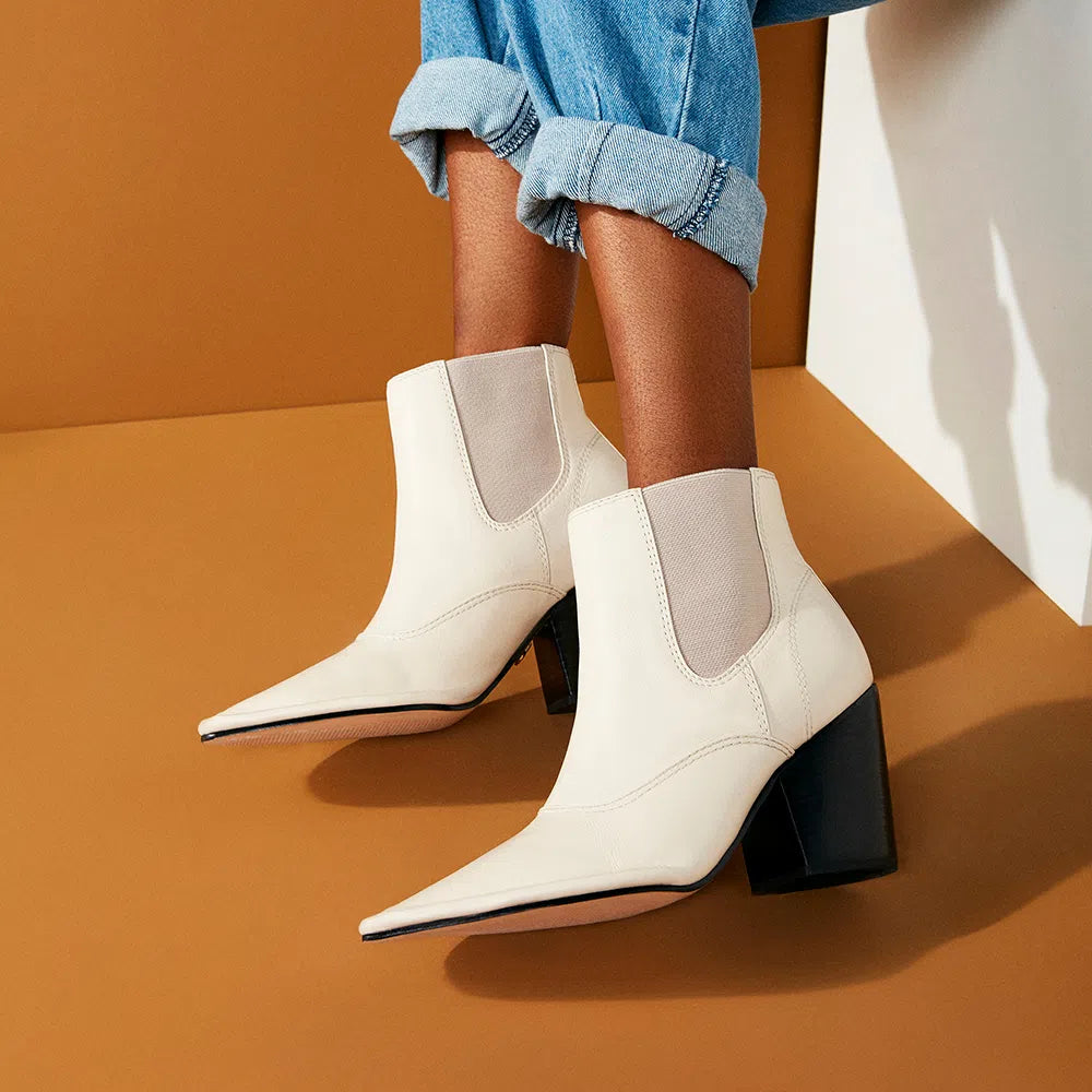 Lima Off White Boot - Paula Torres Shoes 