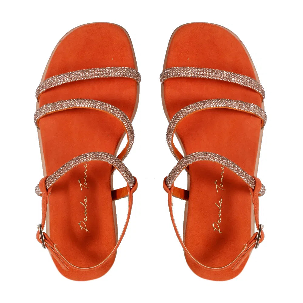 Annie Orange Flat - Paula Torres Shoes 