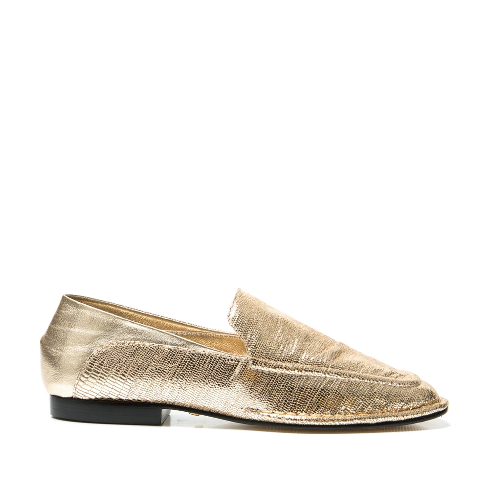 Madrid Gold Loafer - Paula Torres Shoes 