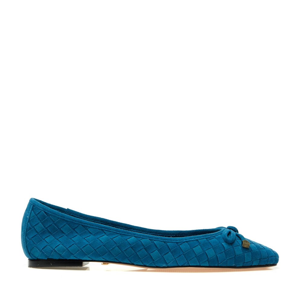 Florence Blue Flat - Paula Torres Shoes 