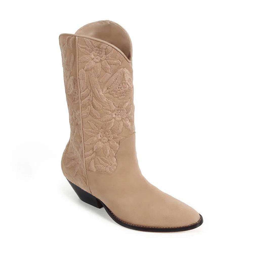 Palermo Beige Boot - Paula Torres Shoes 