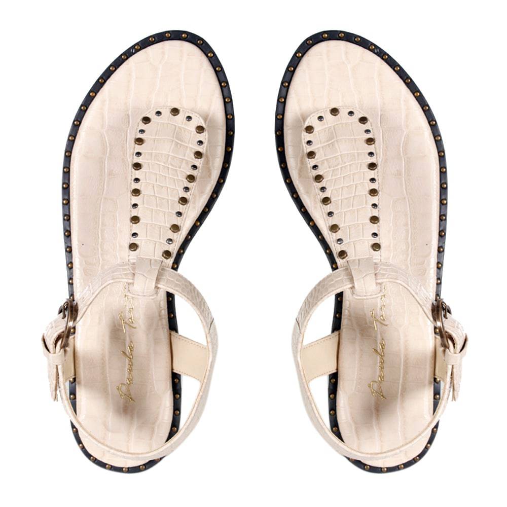 Austin Beige Flat - Paula Torres Shoes 