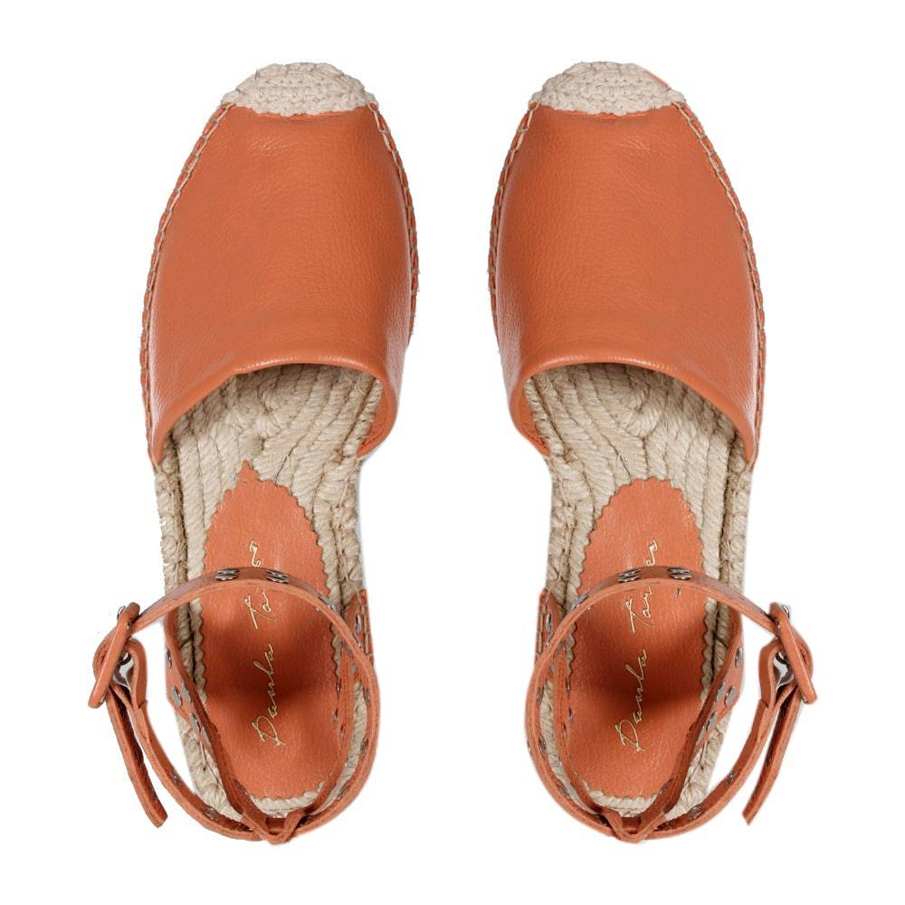Ava Orange Espadrille - Paula Torres Shoes 