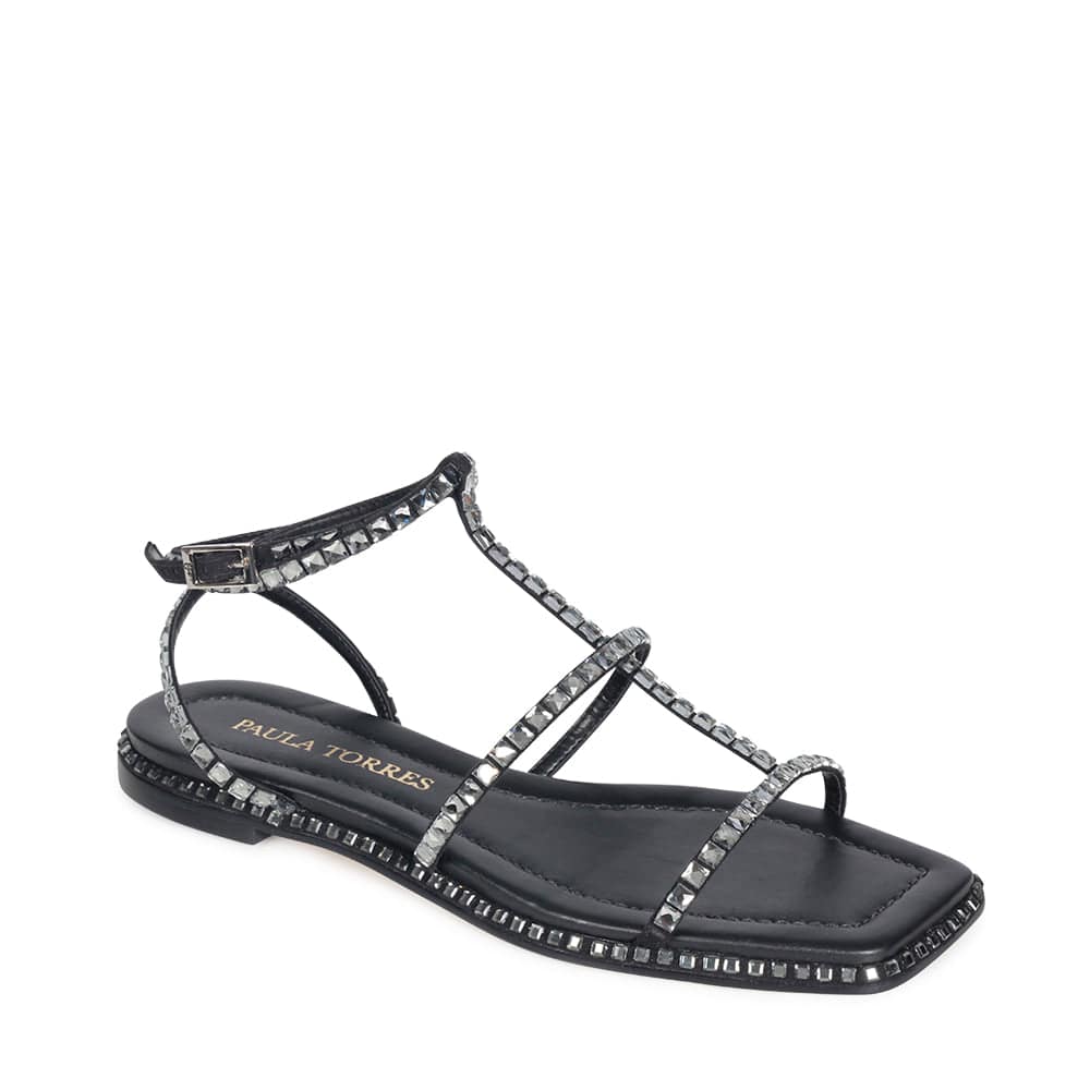 Cristal Black Flat - Paula Torres Shoes 