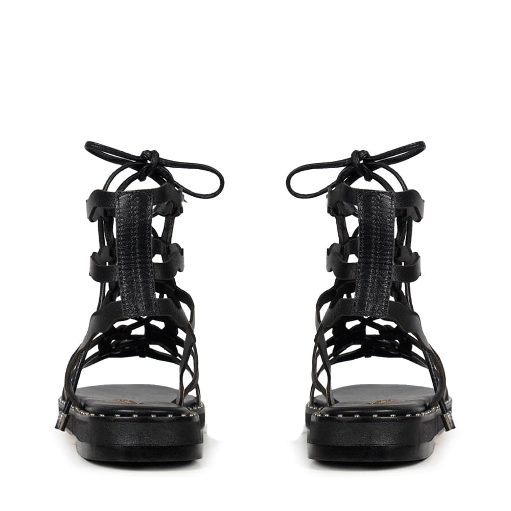 Eloa Black Flat - Paula Torres Shoes 