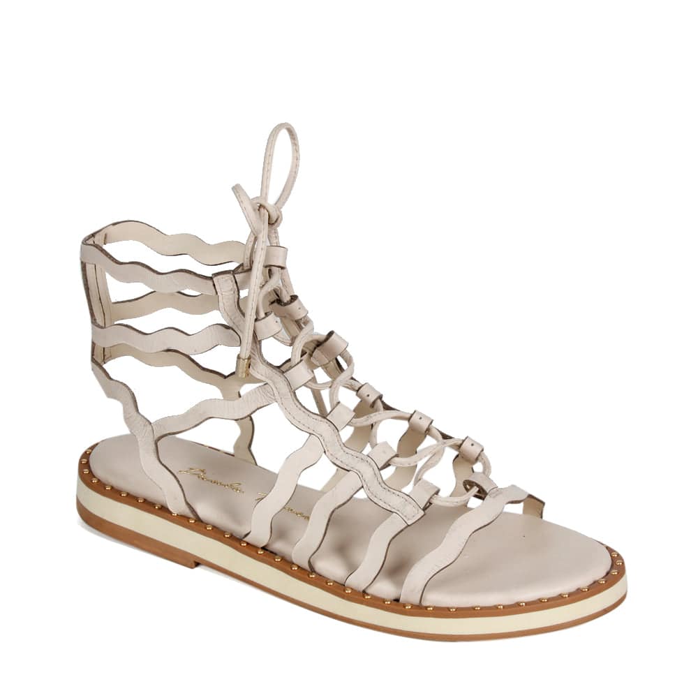 Eloa Off White Flat - Paula Torres Shoes 