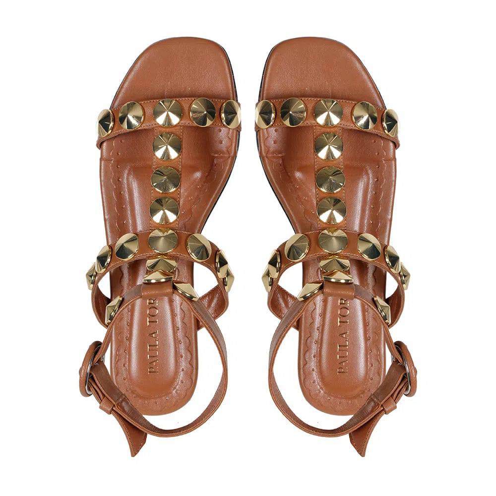 Georgia Camel Gladiator Sandal - Paula Torres Shoes 