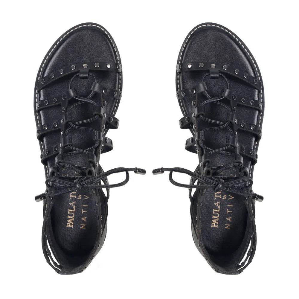 Glam Black Flat - Paula Torres Shoes 
