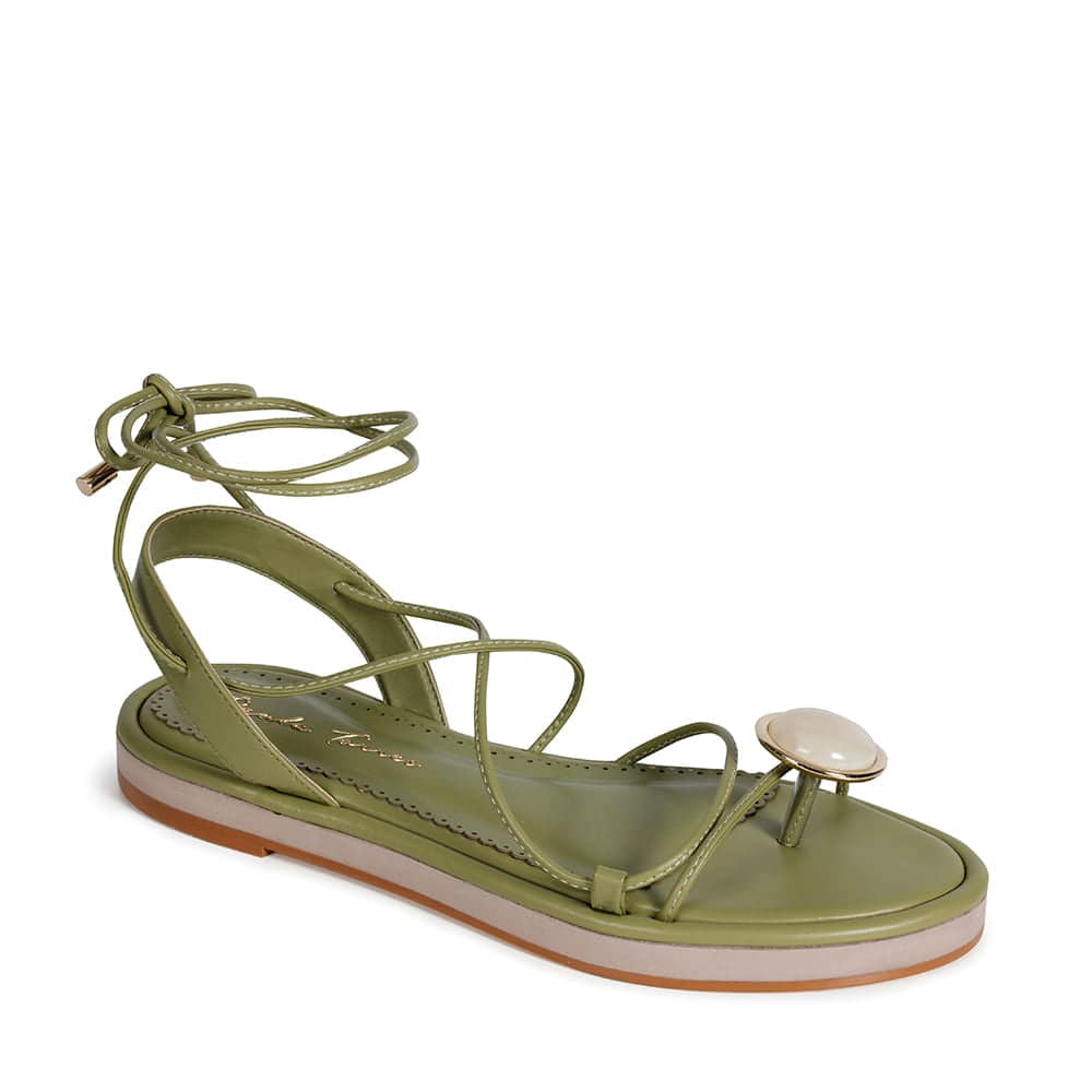 Lara Green Flat - Paula Torres Shoes 