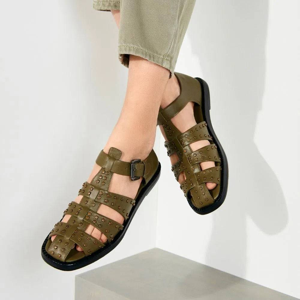 Talin Green Flat - Paula Torres Shoes 