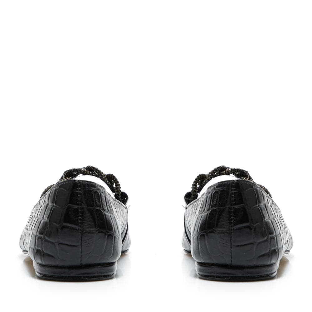 Toronto Black Flat - Paula Torres Shoes 