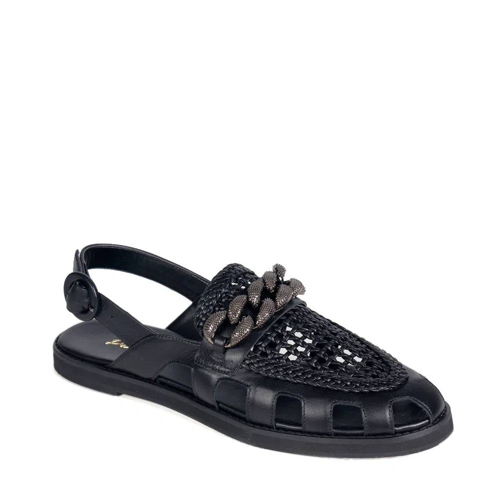 Veneza Black Flat - Paula Torres Shoes 