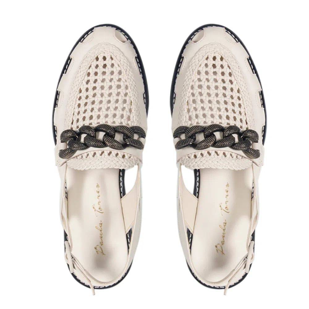 Veneza Off White Flat - Paula Torres Shoes 