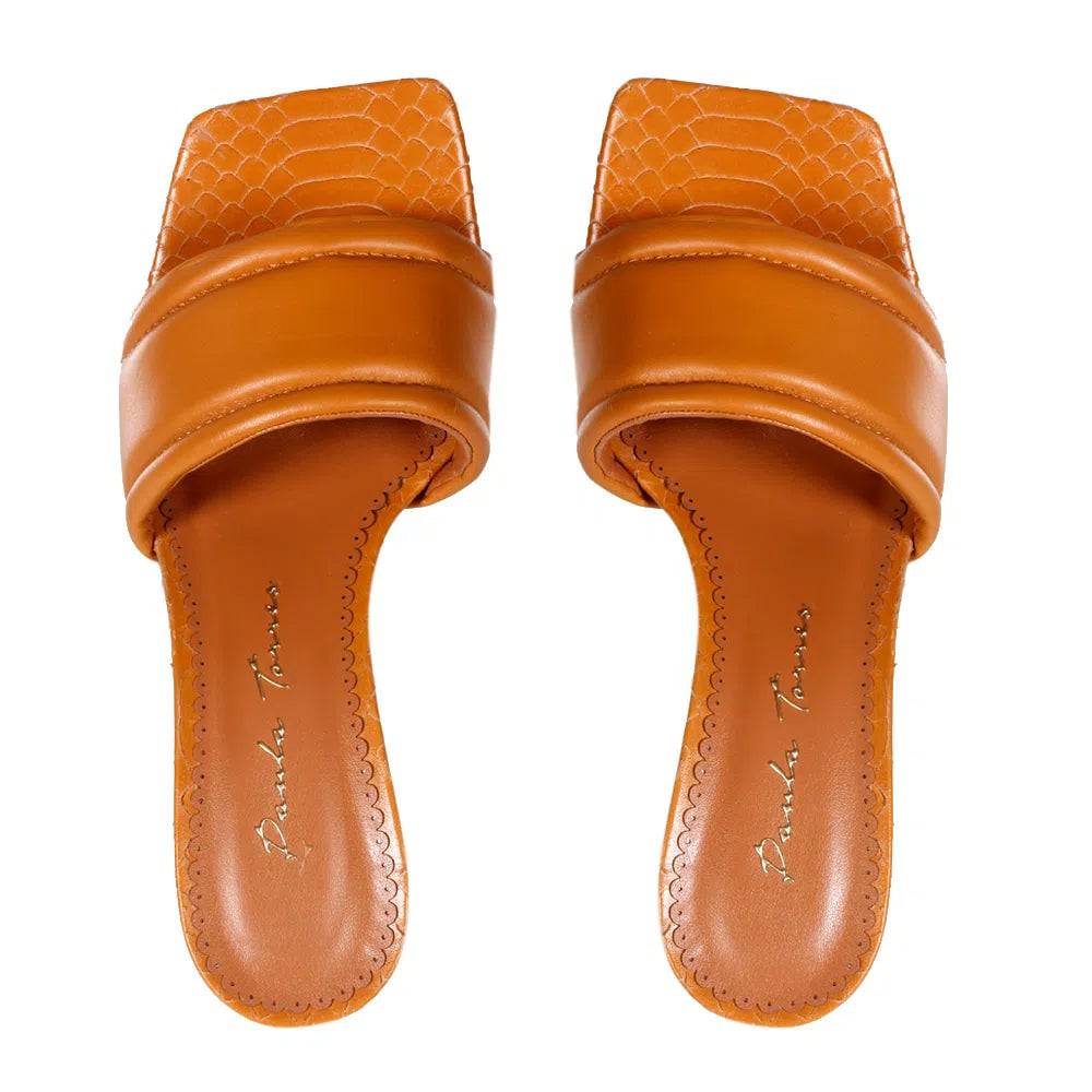 Torres Orange Mule - Paula Torres Shoes 