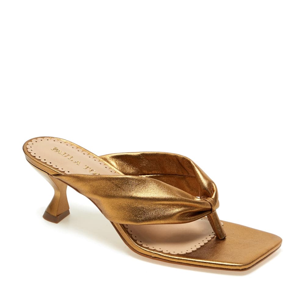 Verona Gold Mule - Paula Torres Shoes 