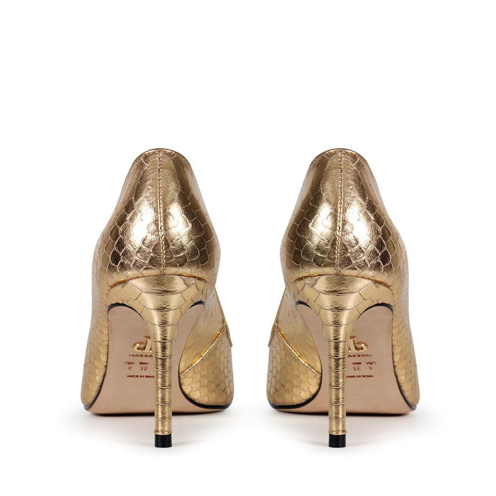 Torres Gold Pump - Paula Torres Shoes 