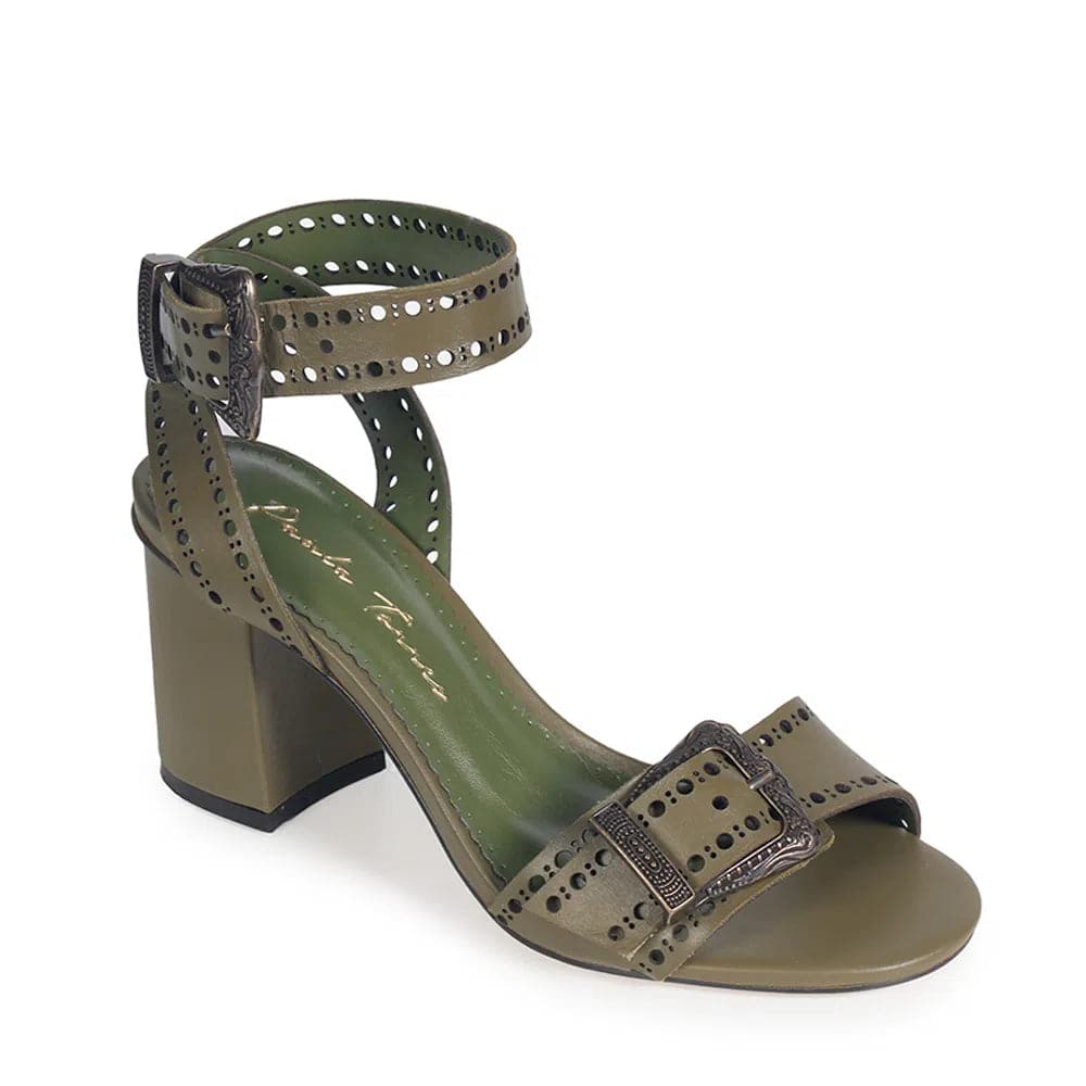 Amalfi Green Sandal - Paula Torres Shoes 