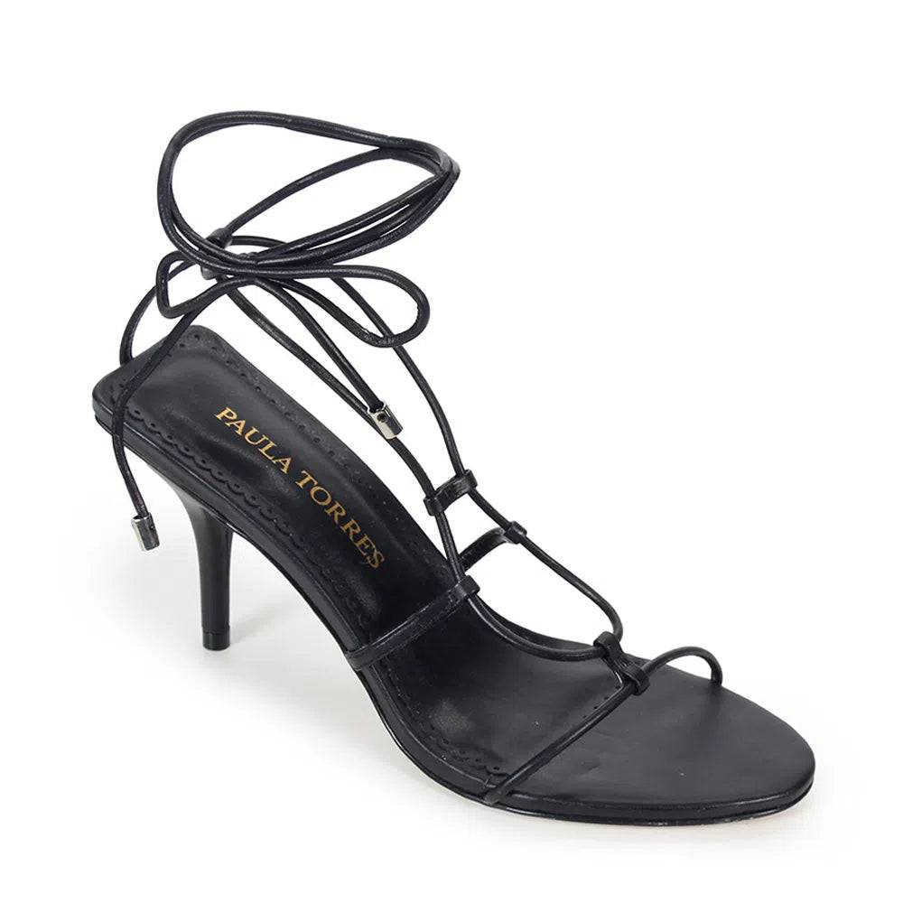 Audrey Black Sandal - Paula Torres Shoes 