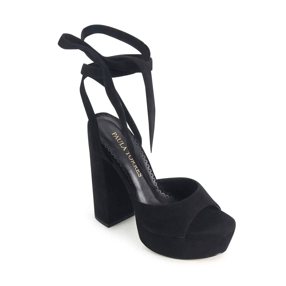 Cannes Black Sandal - Paula Torres Shoes 