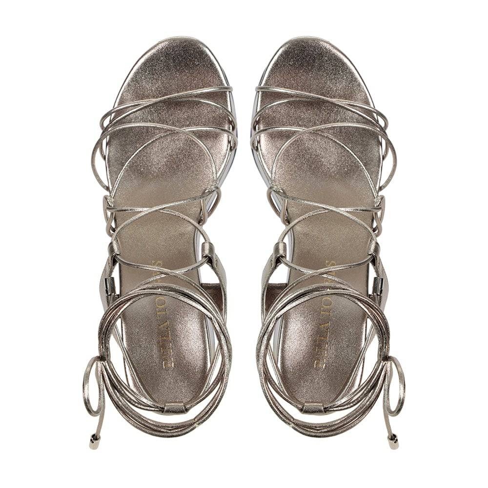 Greta Graphite Sandal - Paula Torres Shoes 