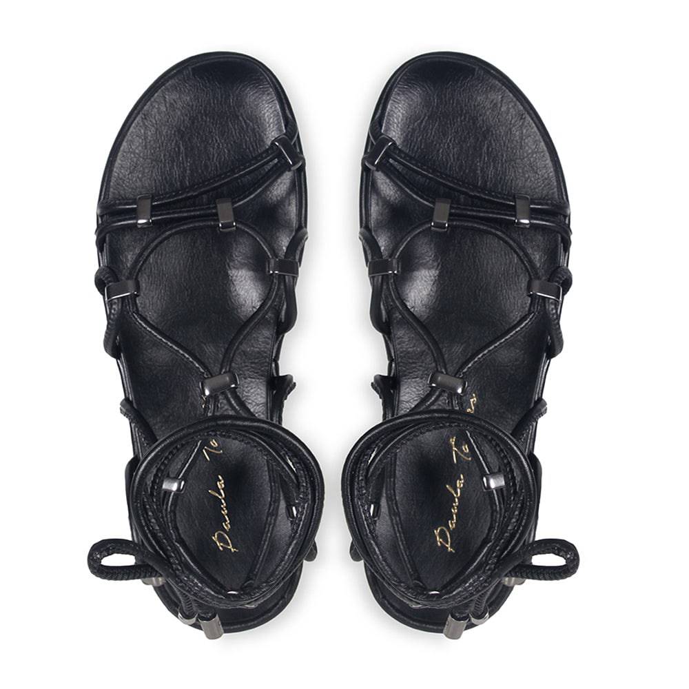 Havana Black Sandal - Paula Torres Shoes 
