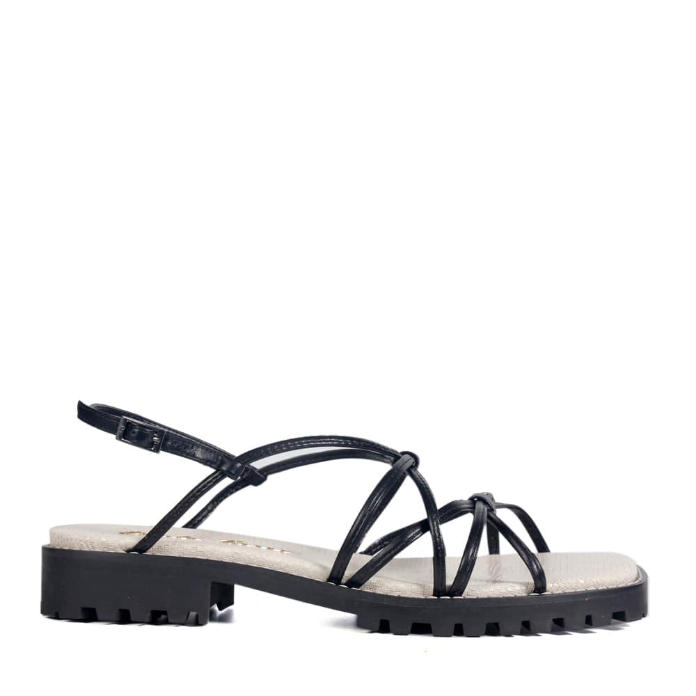 Milano Black Sandal - Paula Torres Shoes 