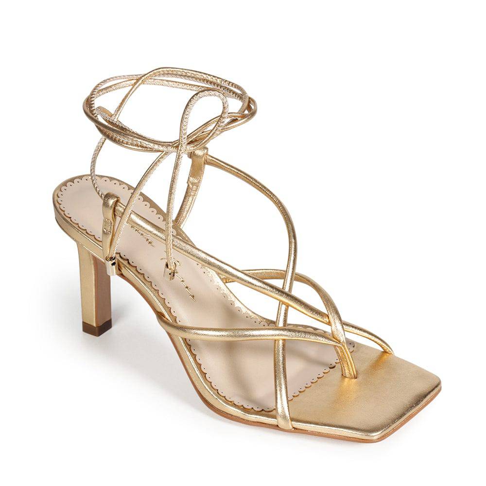 Viena Gold Sandal - Paula Torres Shoes 