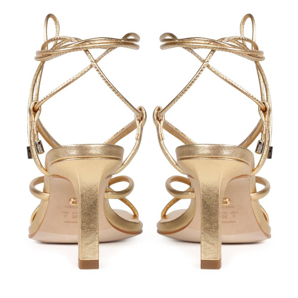 Viena Gold Sandal - Paula Torres Shoes 