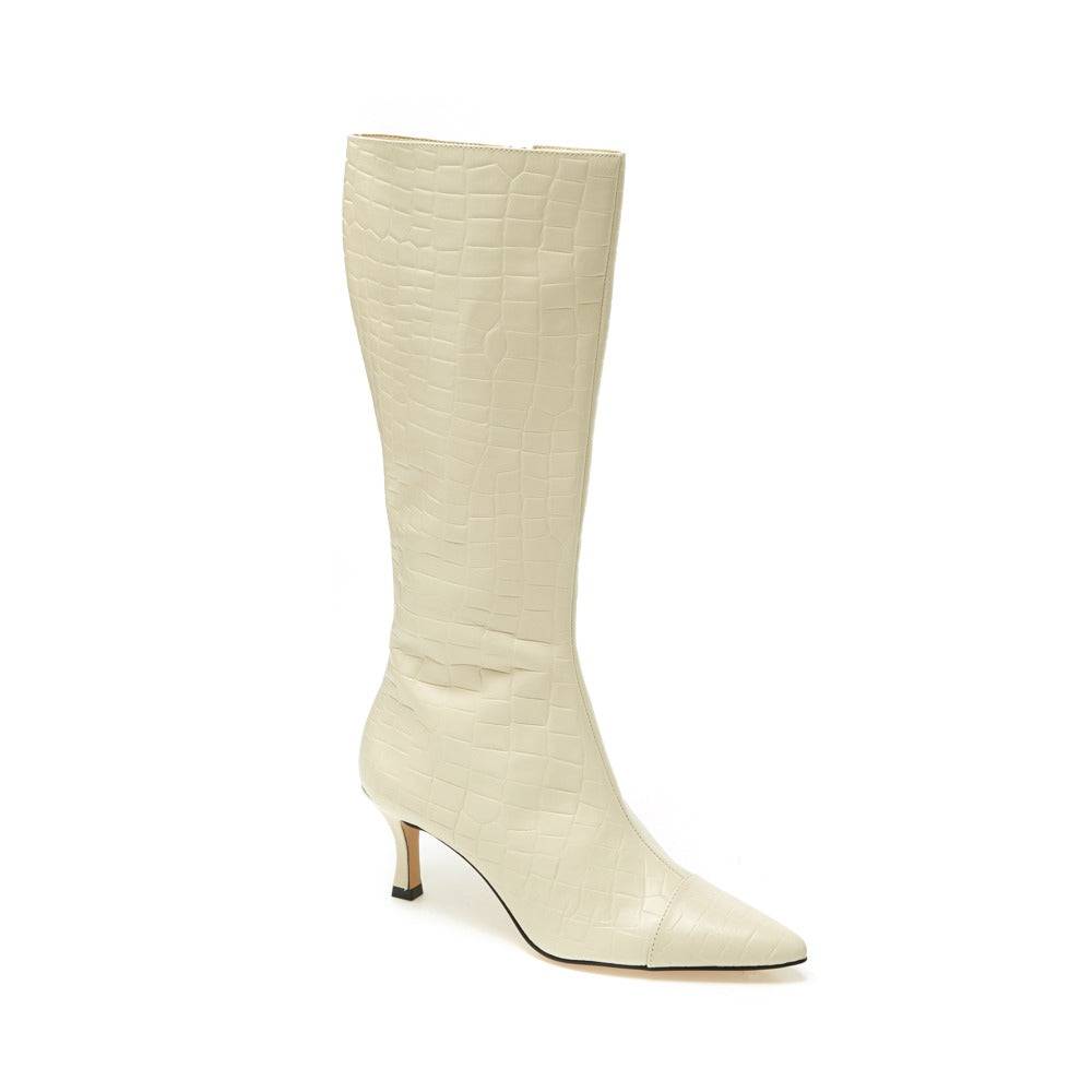 Marbella Off White Boot - Paula Torres Shoes 