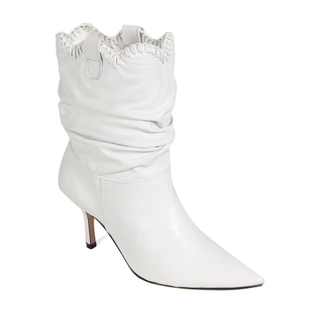 Valencia White Boot - Paula Torres Shoes 