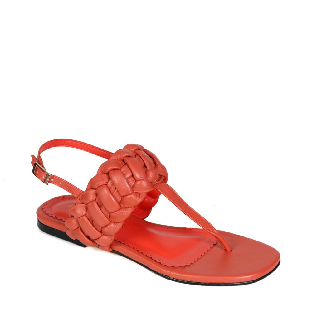 Carly Orange Flat - Paula Torres Shoes 